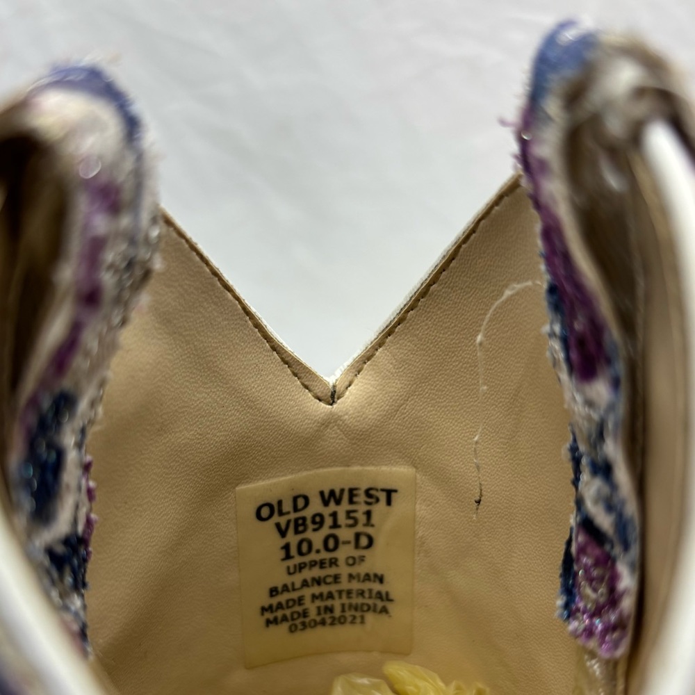 Old West Cream kids boots size 10 toddler girl - Picture 11 of 11
